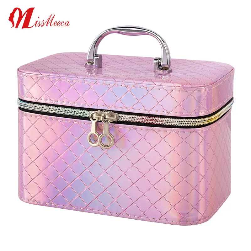 Led Cosmetic Case With Mirrors Sets Professional Lighted Makeup Bag Mirror