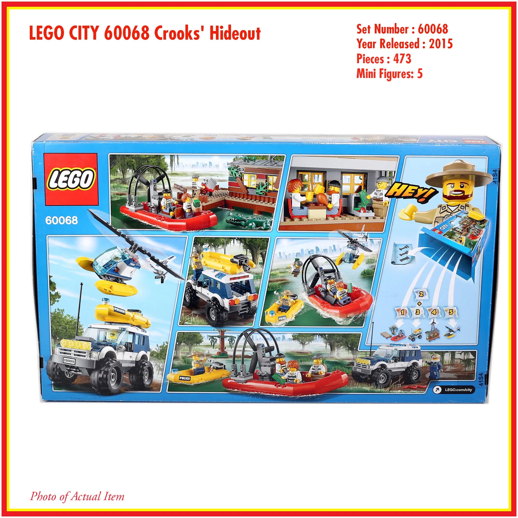 LEGO City 60068 Crooks' Hideout Sealed Unopened Vintage 2015 Collectable