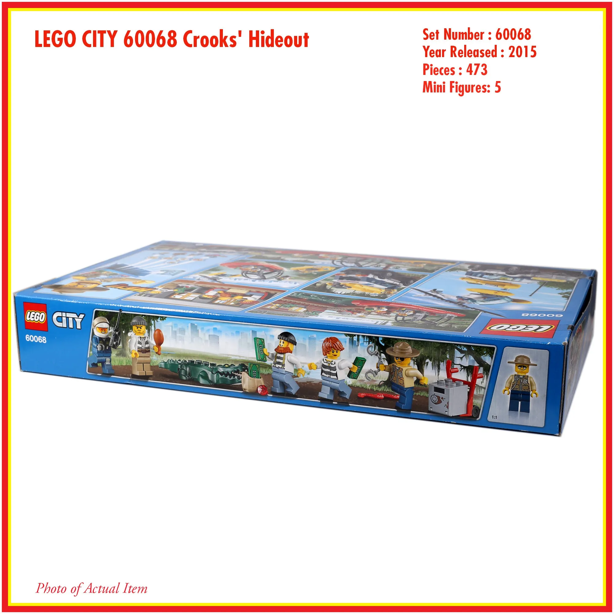 LEGO City 60068 Crooks' Hideout Sealed Unopened Vintage 2015 Collectable