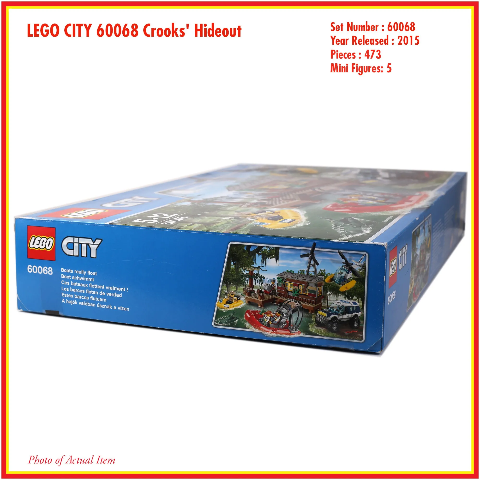 LEGO City 60068 Crooks' Hideout Sealed Unopened Vintage 2015 Collectable