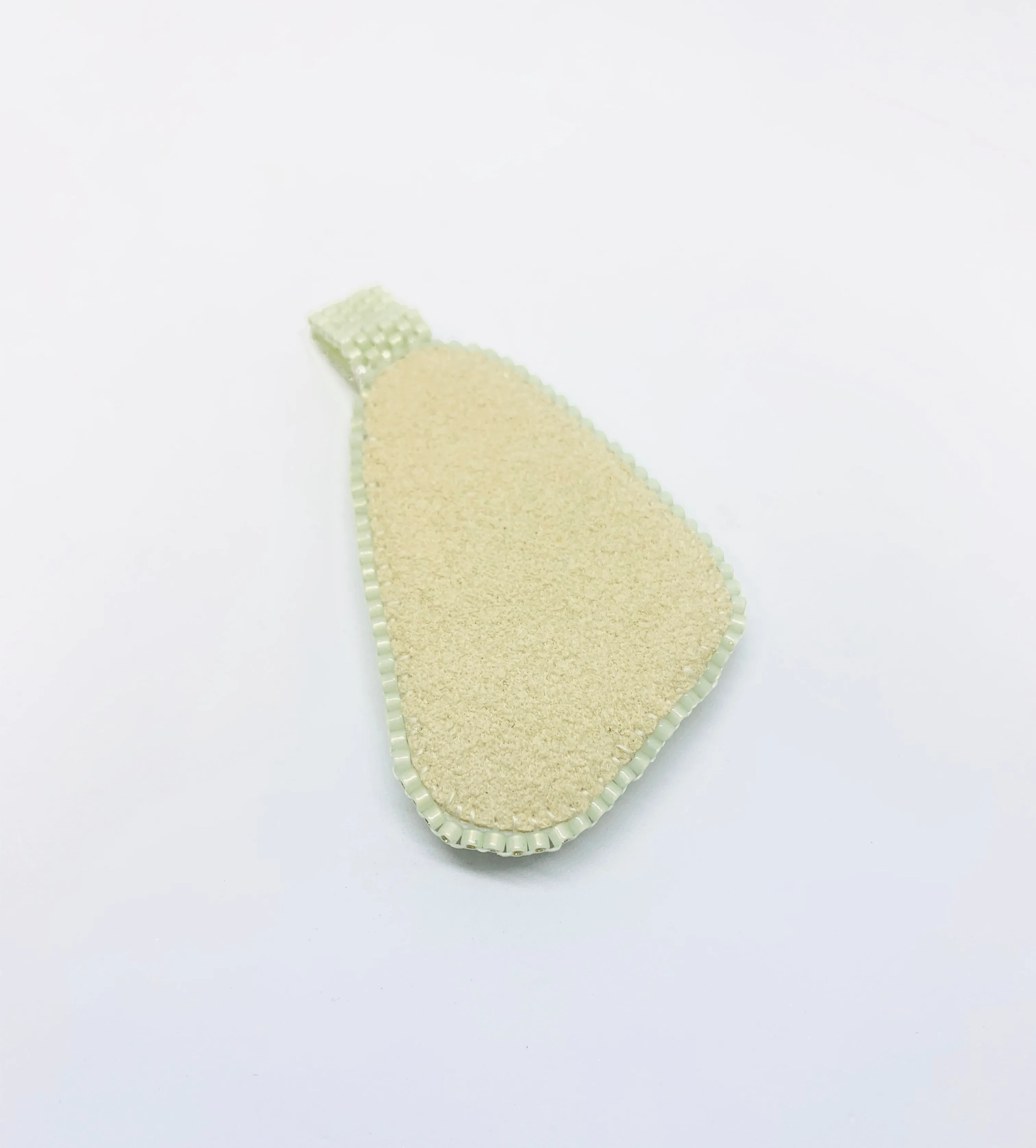 Lemon Chrysophase Bead Embroidered Pendant