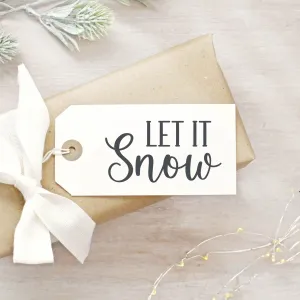 Let it Snow Christmas Rubber Stamp