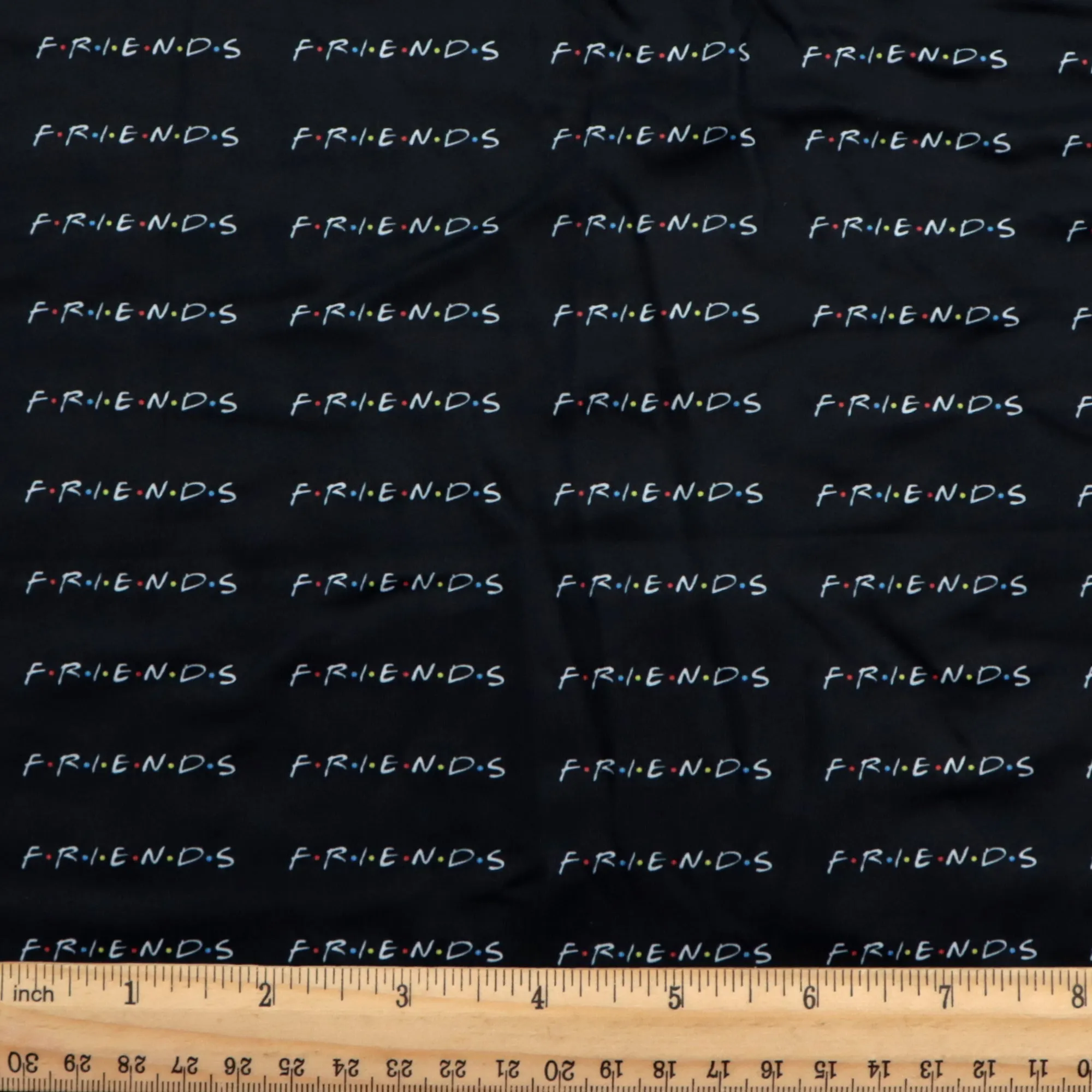 letters alphabet black series printed fabric
