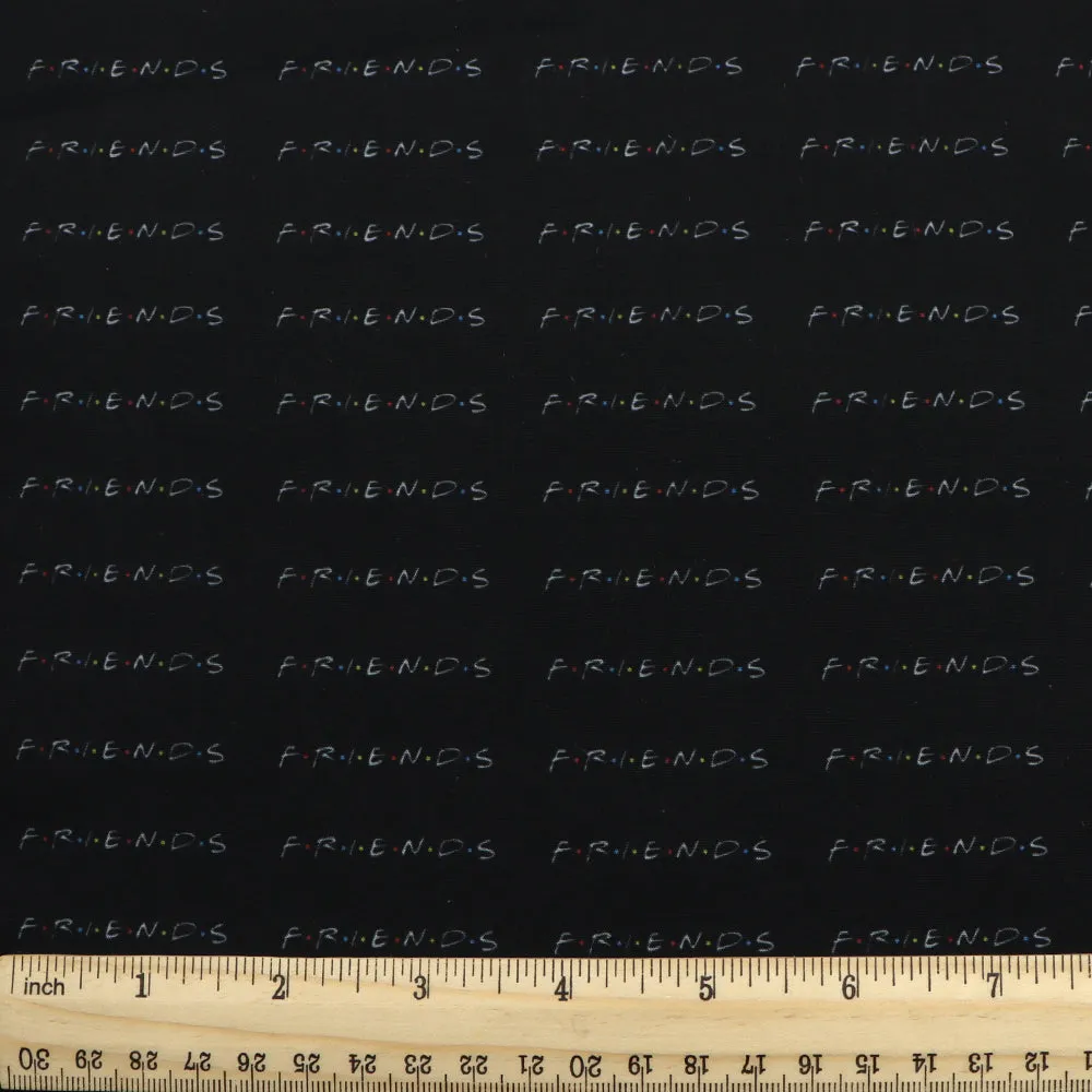 letters alphabet black series printed fabric