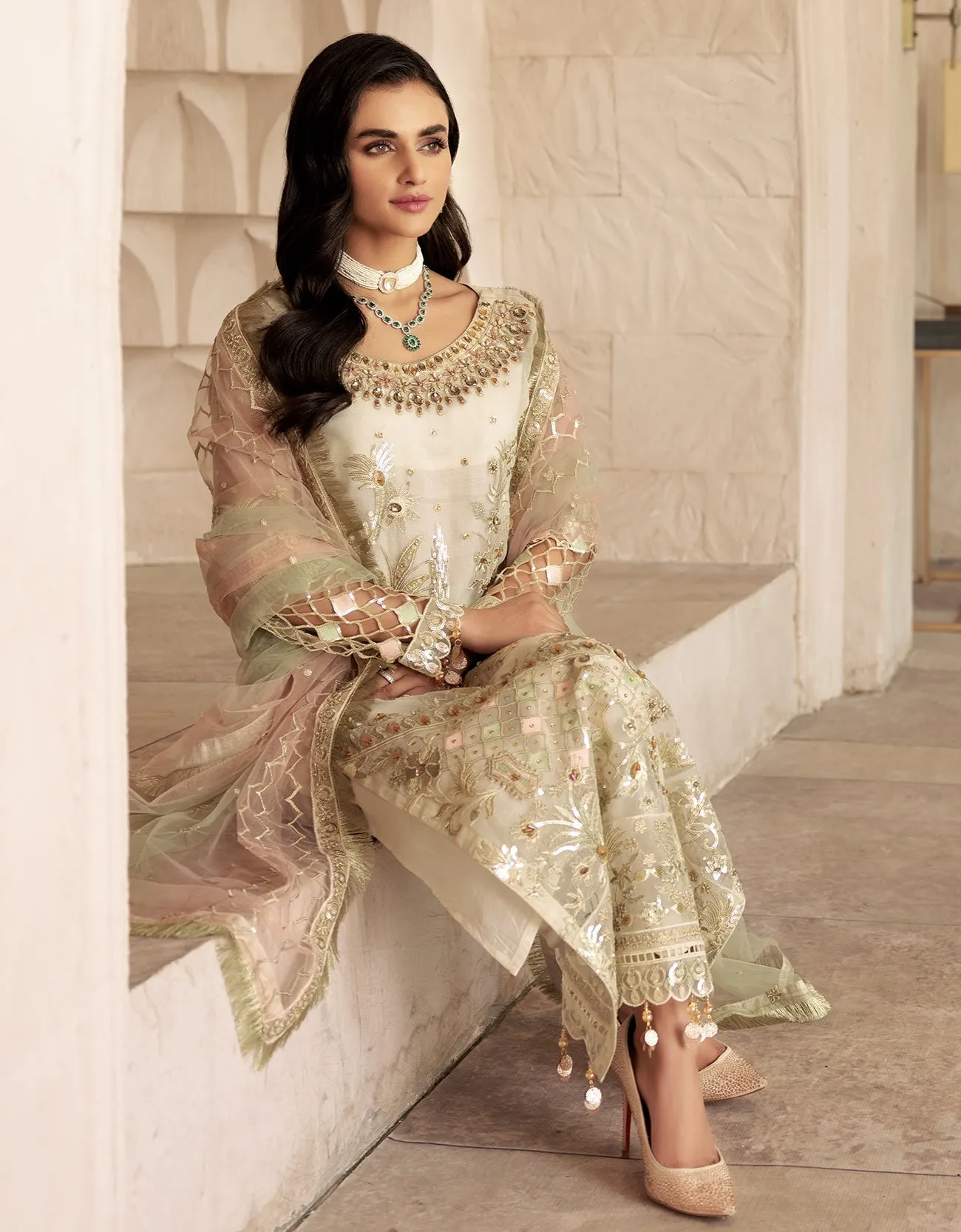 LF 508  | Emaan Adeel Le Festa Premium Collection 2022 Vol-5 |  Unstitched Embroidered Organza Suit