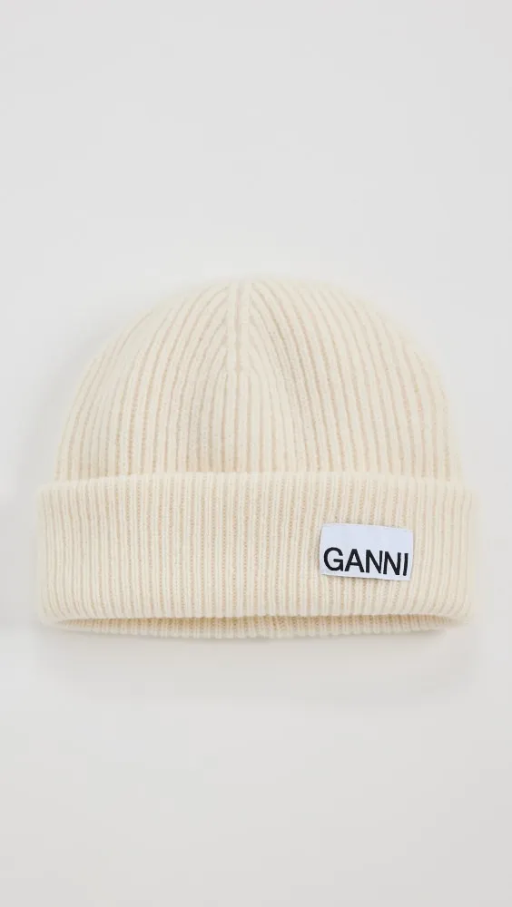 Light Structured Rib Knit Beanie
