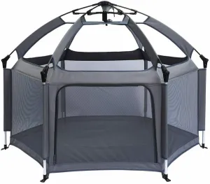 Lightweight Carbon Fibre Pop-up Playpen with Mattress | Grey | 0m - 5 years