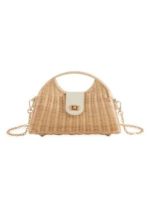 Liliana Mini Bag in Light Rattan