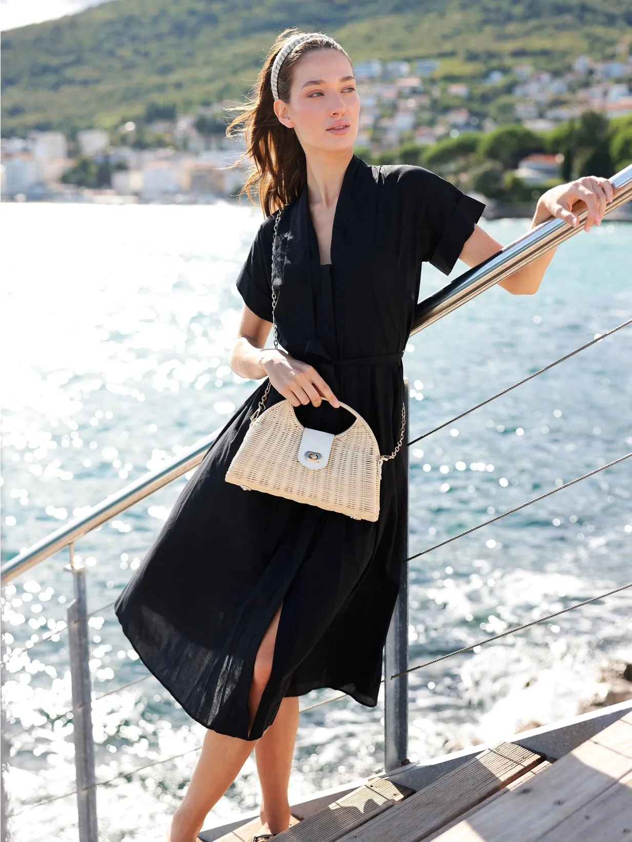 Liliana Mini Bag in Light Rattan