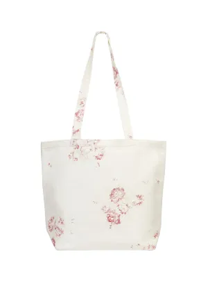 linen shopper bag - cerise & fawn