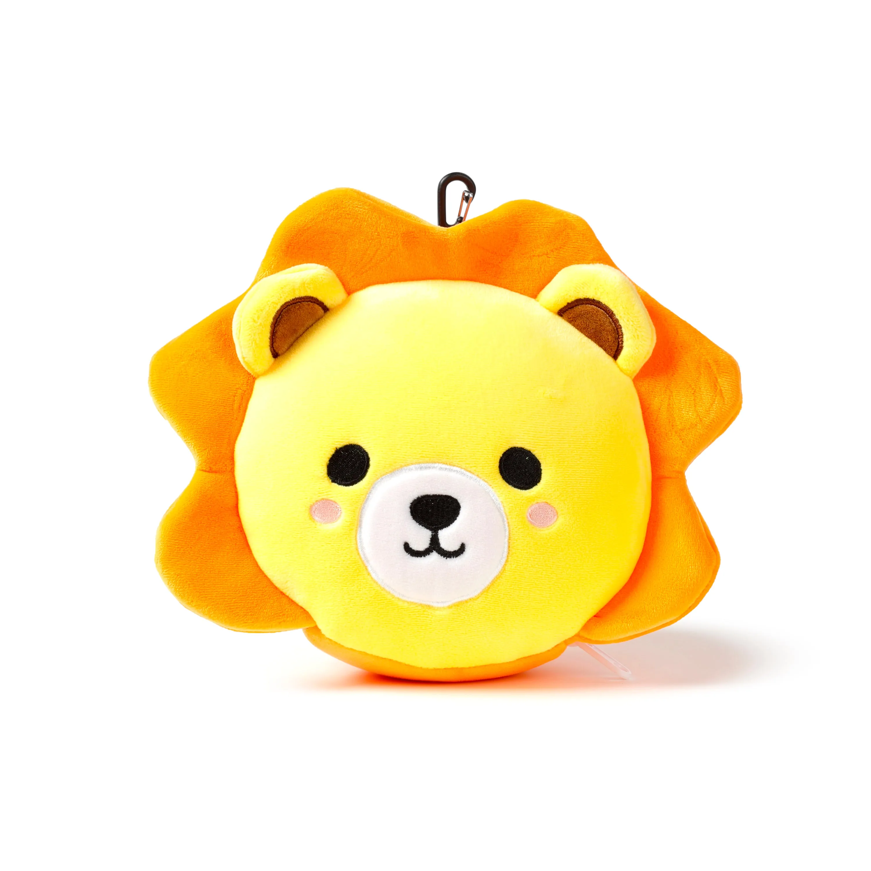 Lion Relaxeazzz Plush Round Travel Pillow & Eye Mask Set