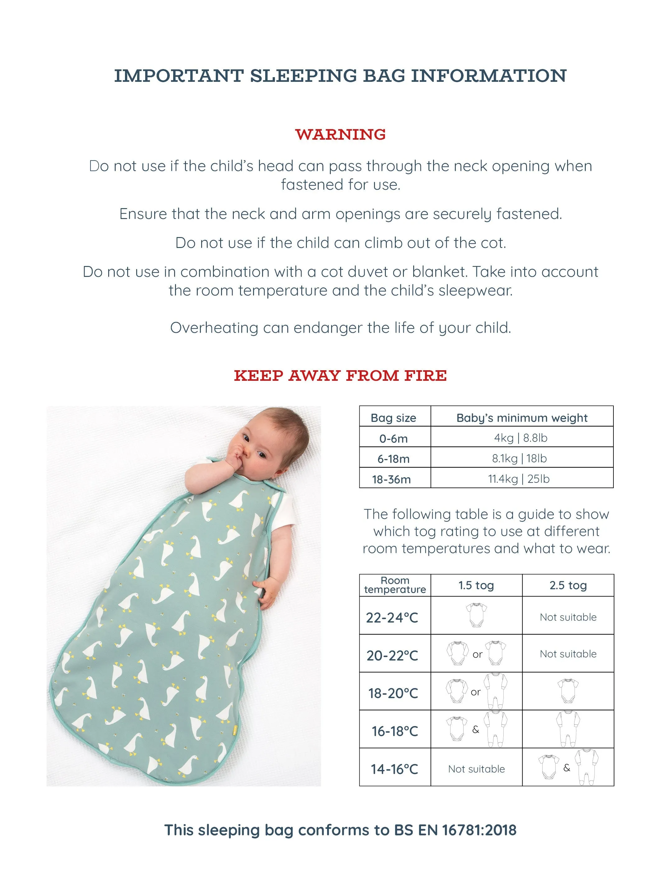 Little goose sleep bag