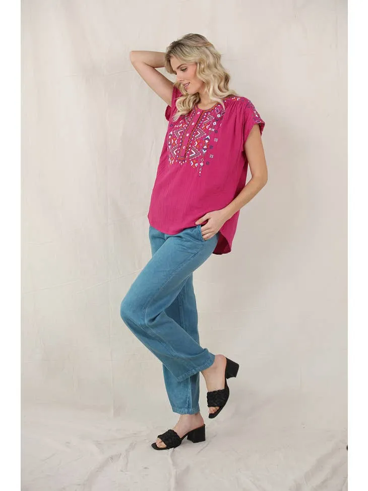 Little Miss Sunshine Embroidered Blouse