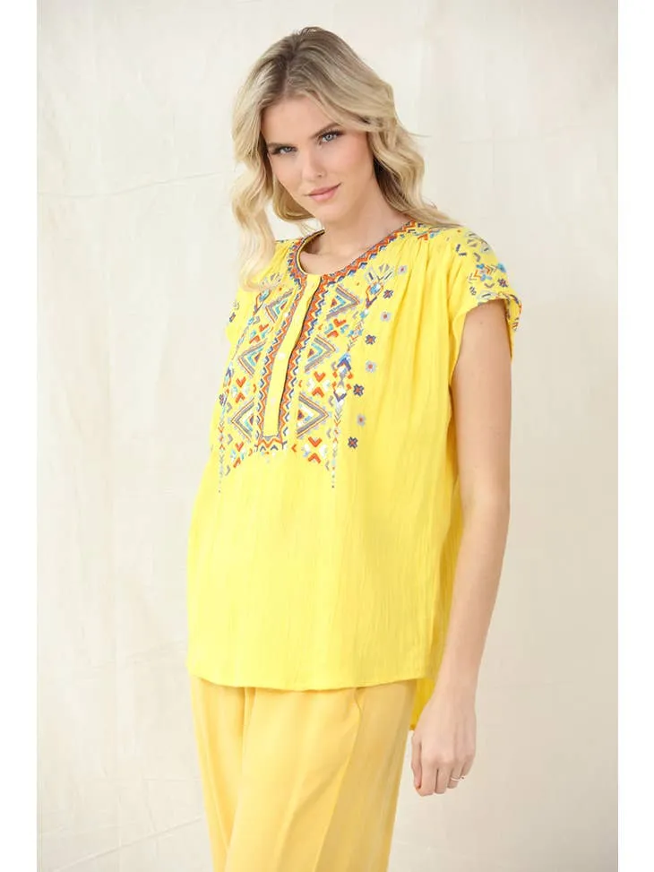 Little Miss Sunshine Embroidered Blouse