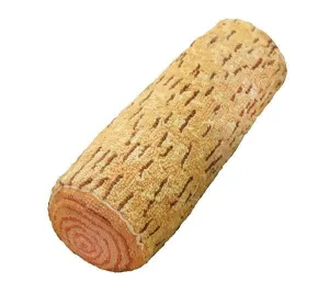 Log 6x6x21 Hooked Decorative Pillow