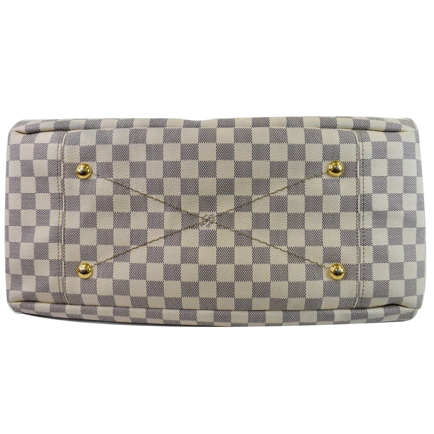 LOUIS VUITTON Artsy MM Damier Azur Shoulder Bag White
