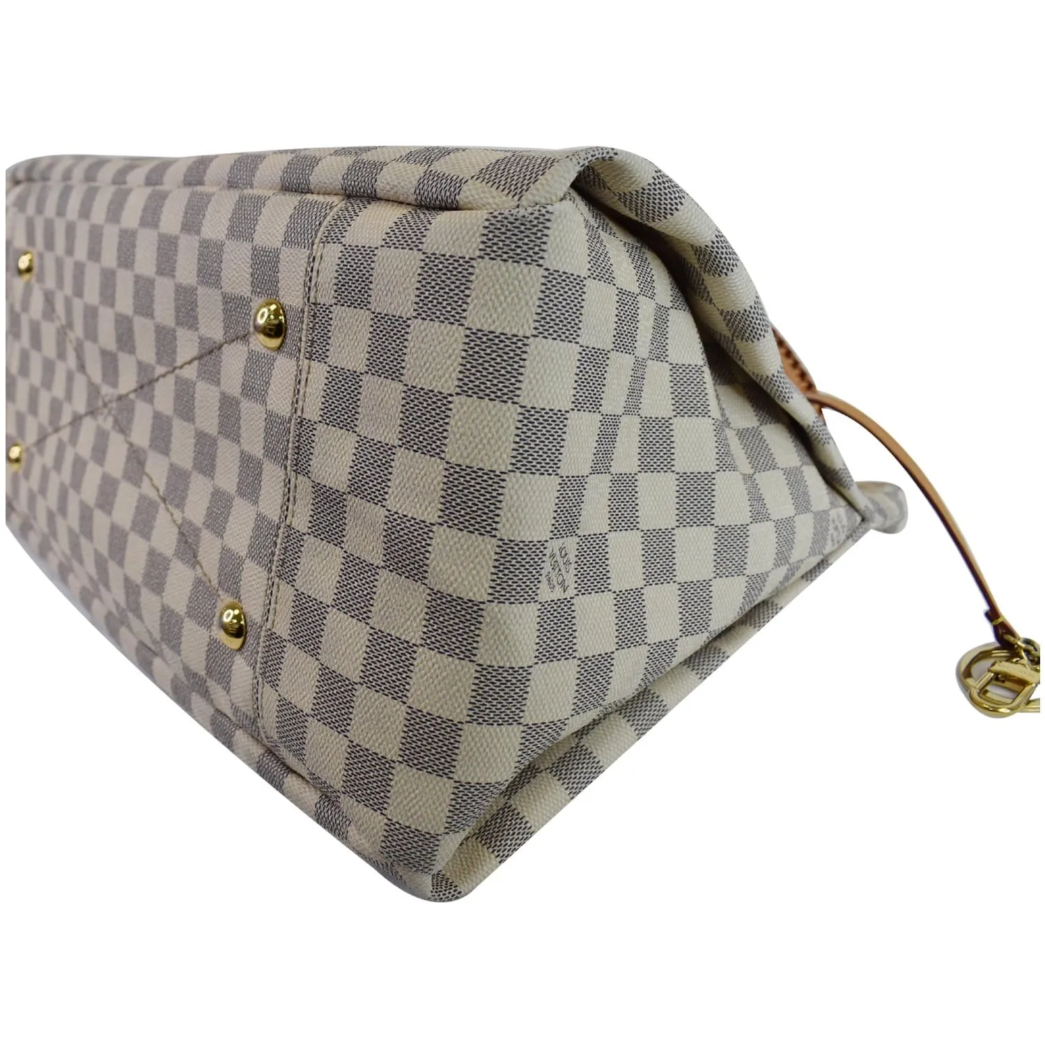 LOUIS VUITTON Artsy MM Damier Azur Shoulder Bag White