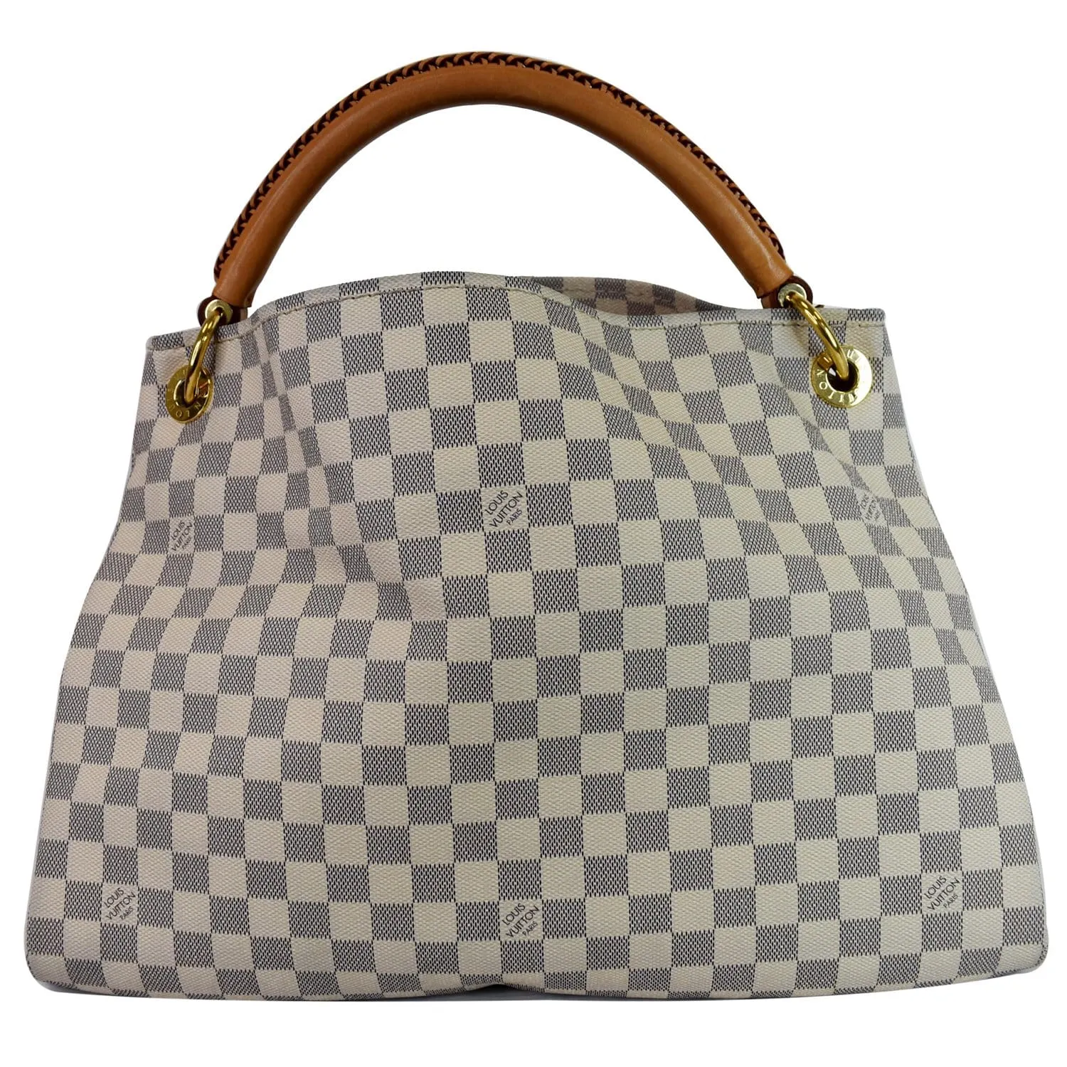 LOUIS VUITTON Artsy MM Damier Azur Shoulder Bag White