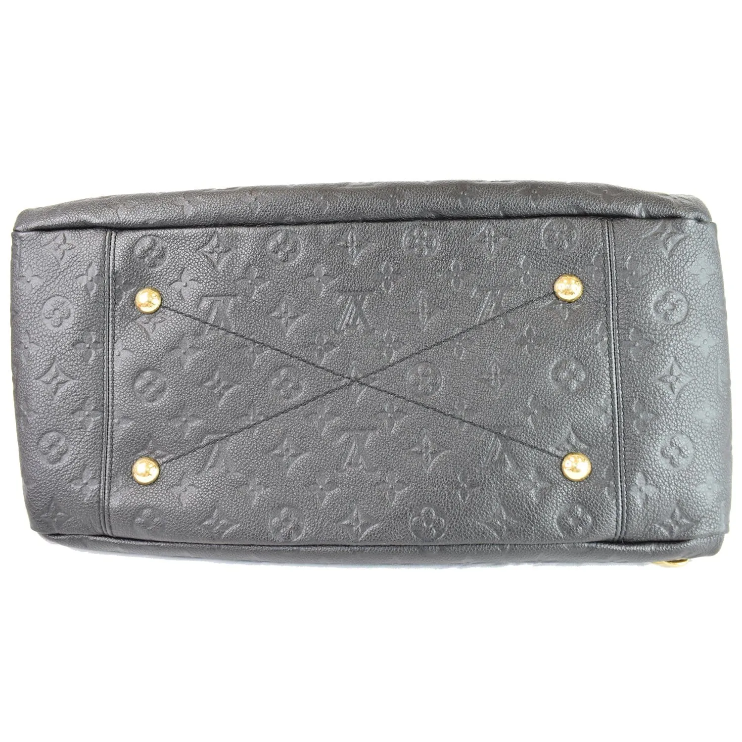 LOUIS VUITTON Artsy MM Empreinte Leather Shoulder Bag Black