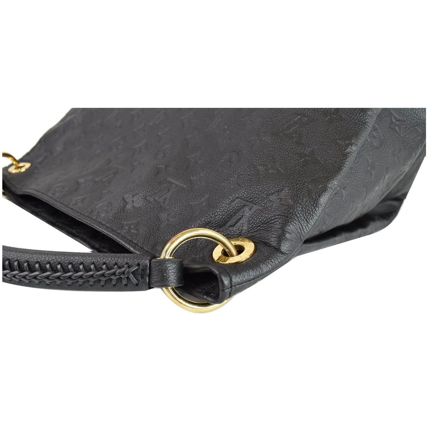 LOUIS VUITTON Artsy MM Empreinte Leather Shoulder Bag Black