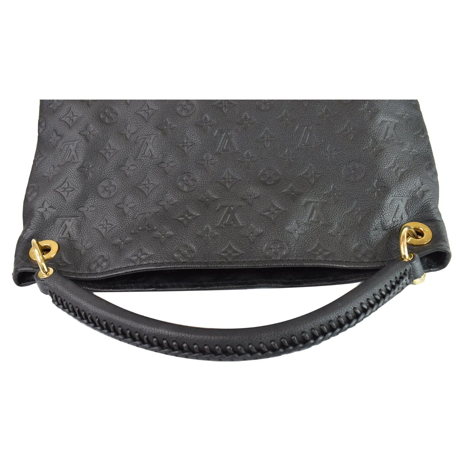 LOUIS VUITTON Artsy MM Empreinte Leather Shoulder Bag Black