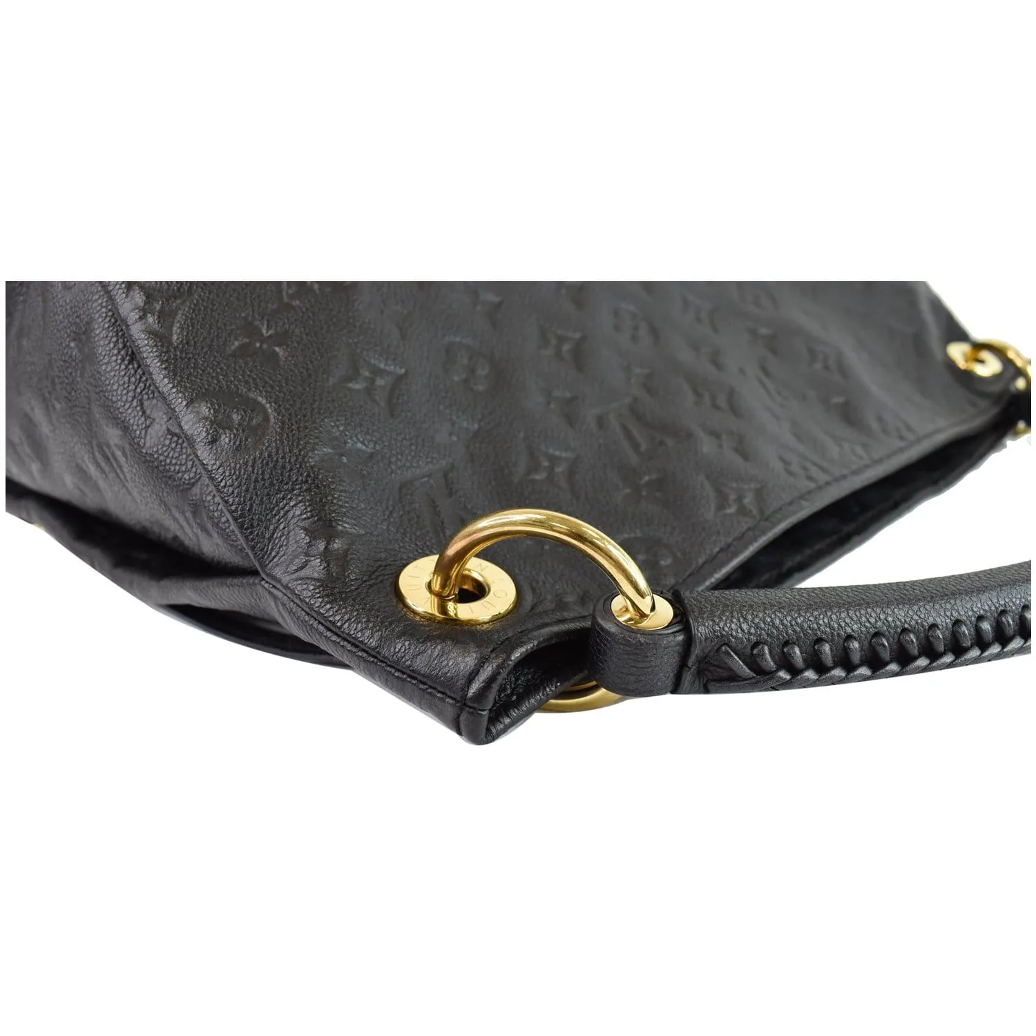 LOUIS VUITTON Artsy MM Empreinte Leather Shoulder Bag Black