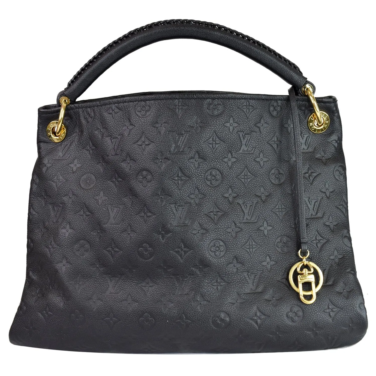 LOUIS VUITTON Artsy MM Empreinte Leather Shoulder Bag Black