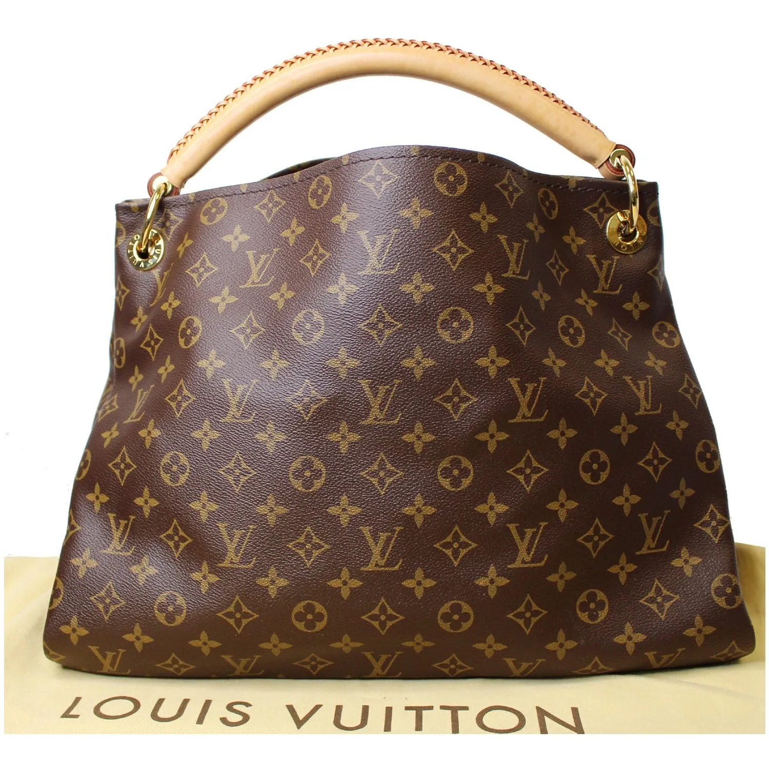 LOUIS VUITTON Artsy MM Monogram Canvas Hobo Shoulder Bag Brown
