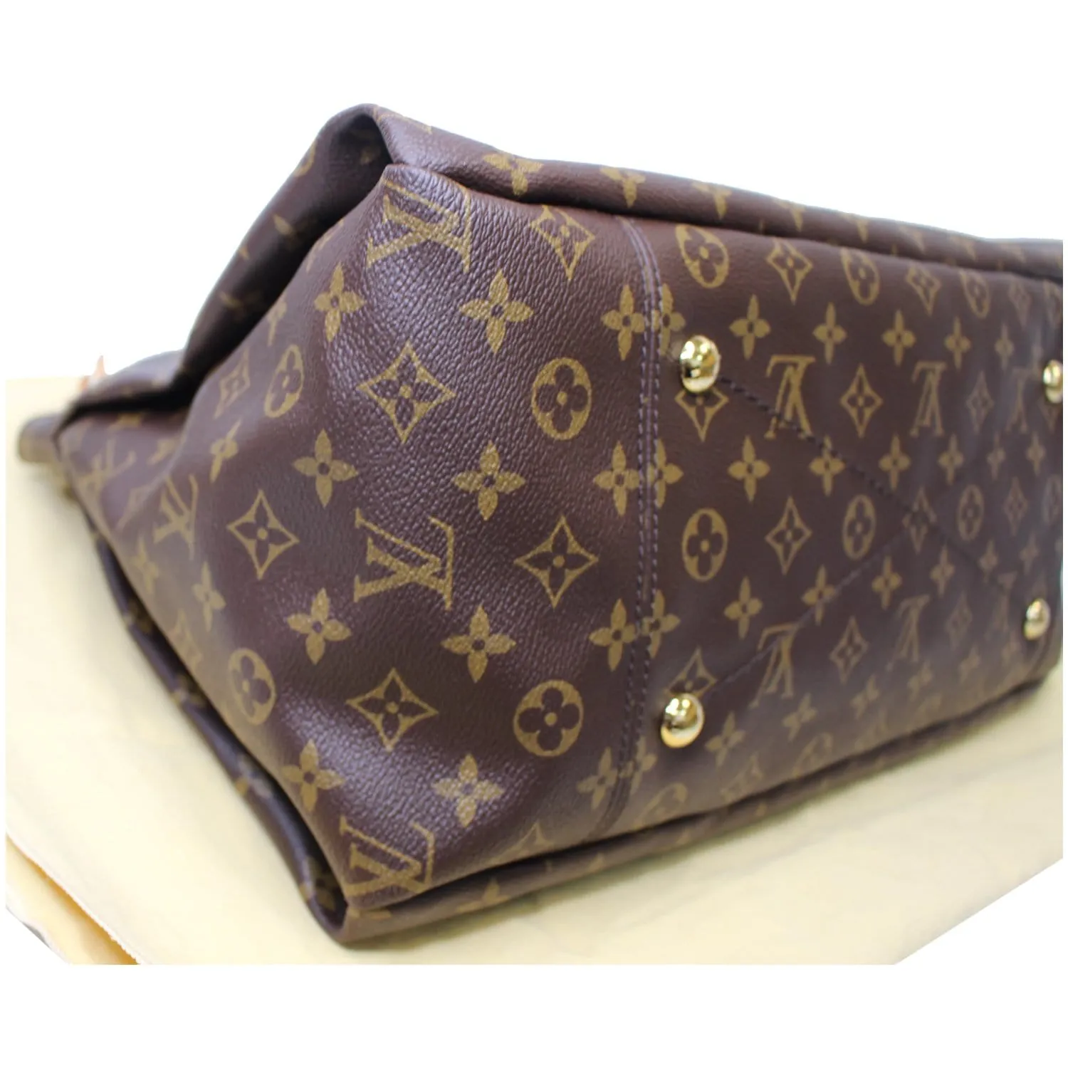 LOUIS VUITTON Artsy MM Monogram Canvas Hobo Shoulder Bag Brown