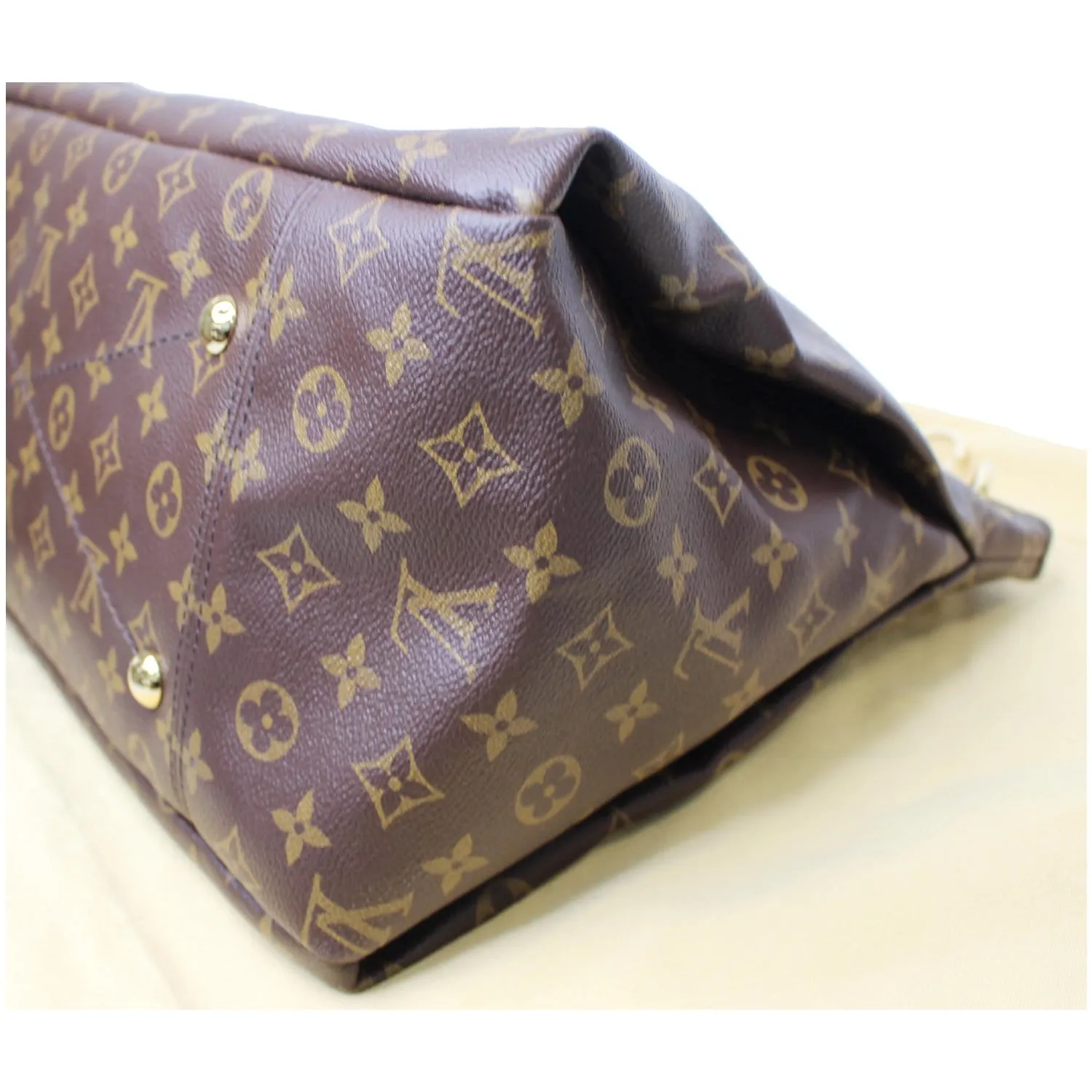 LOUIS VUITTON Artsy MM Monogram Canvas Hobo Shoulder Bag Brown