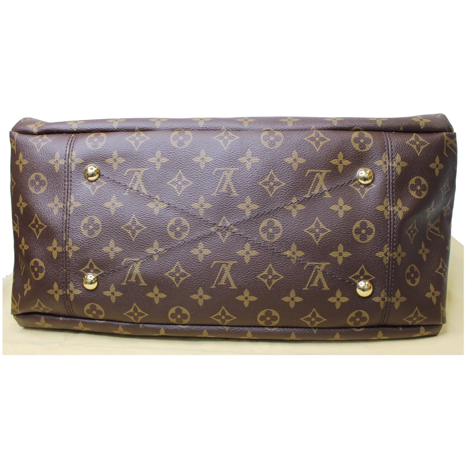 LOUIS VUITTON Artsy MM Monogram Canvas Hobo Shoulder Bag Brown