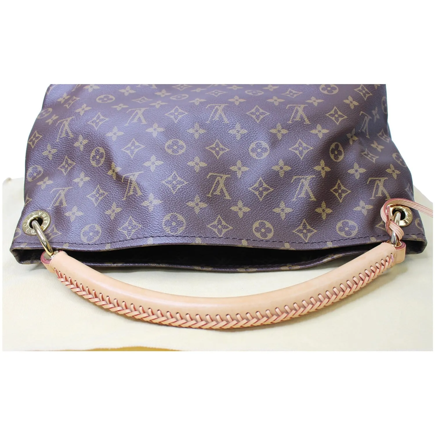 LOUIS VUITTON Artsy MM Monogram Canvas Hobo Shoulder Bag Brown