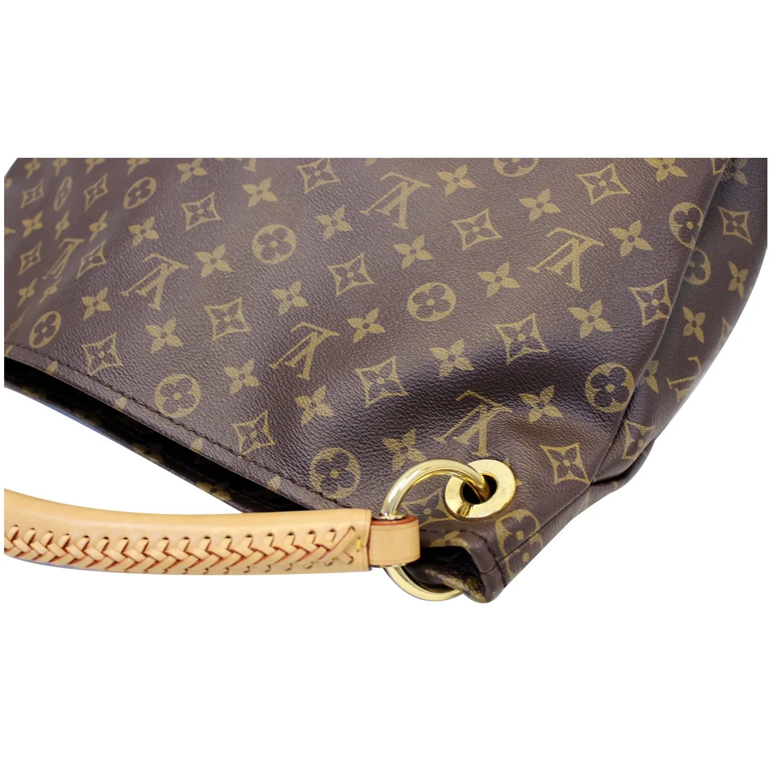 LOUIS VUITTON Artsy MM Monogram Canvas Shoulder Bag Brown