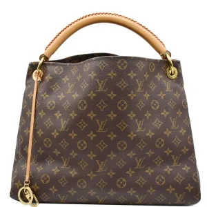 LOUIS VUITTON Artsy MM Monogram Canvas Shoulder Bag Brown