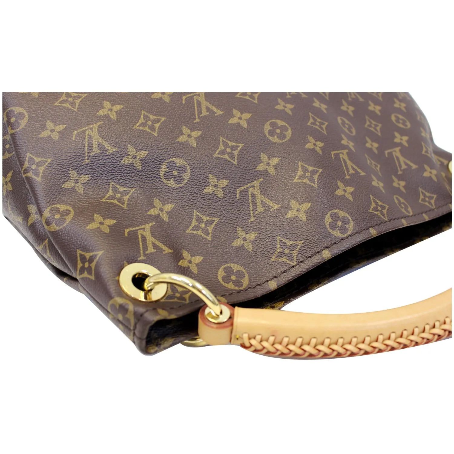 LOUIS VUITTON Artsy MM Monogram Canvas Shoulder Bag Brown