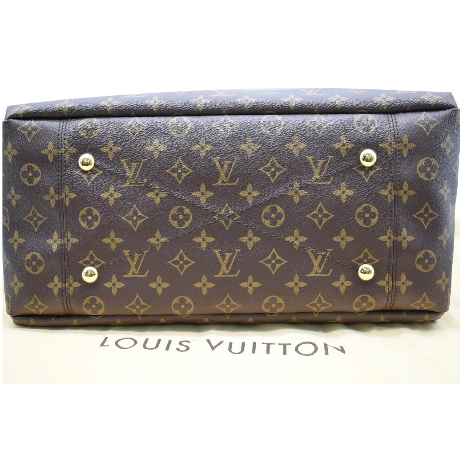 LOUIS VUITTON Artsy MM Monogram Canvas Shoulder Bag Brown