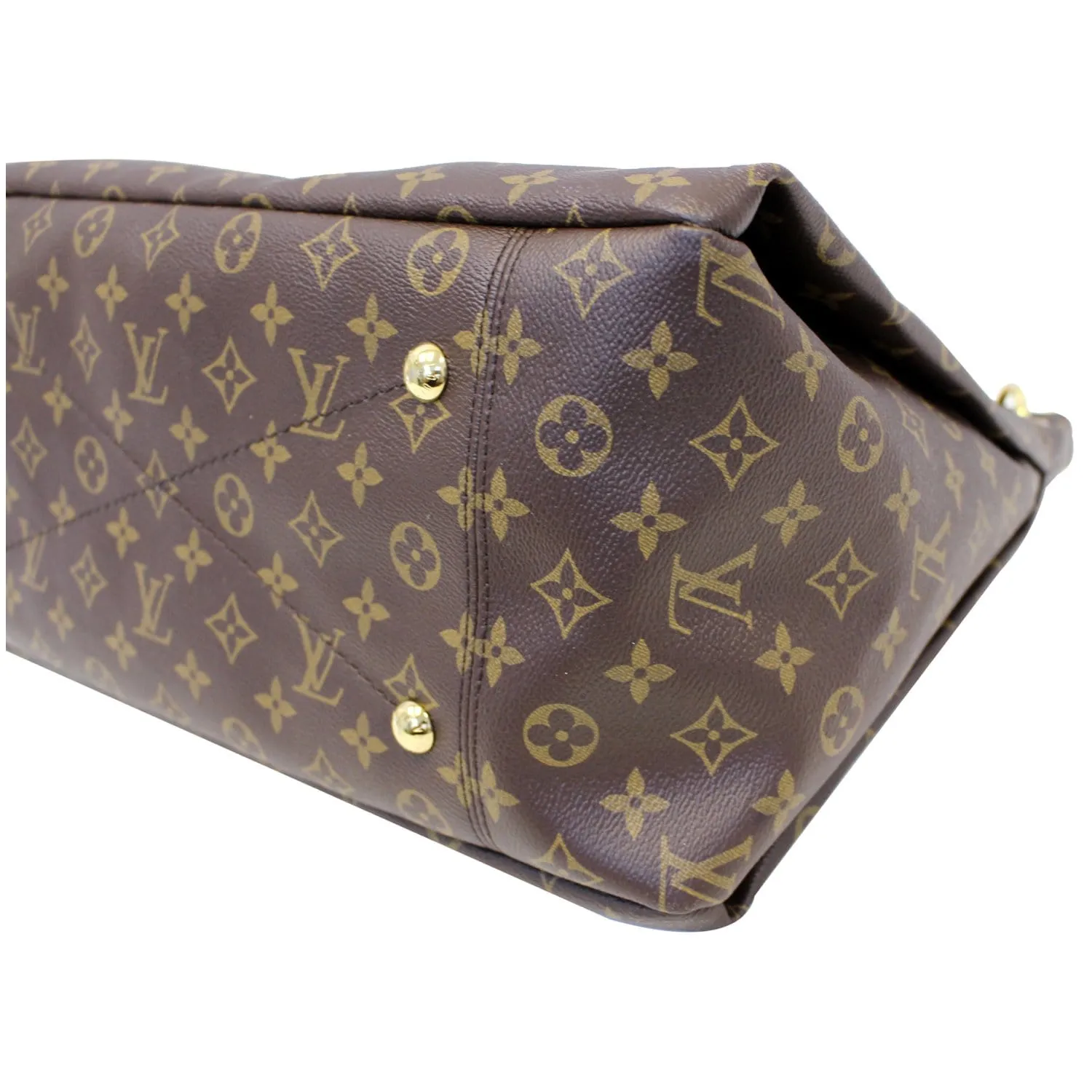 LOUIS VUITTON Artsy MM Monogram Canvas Shoulder Bag Brown