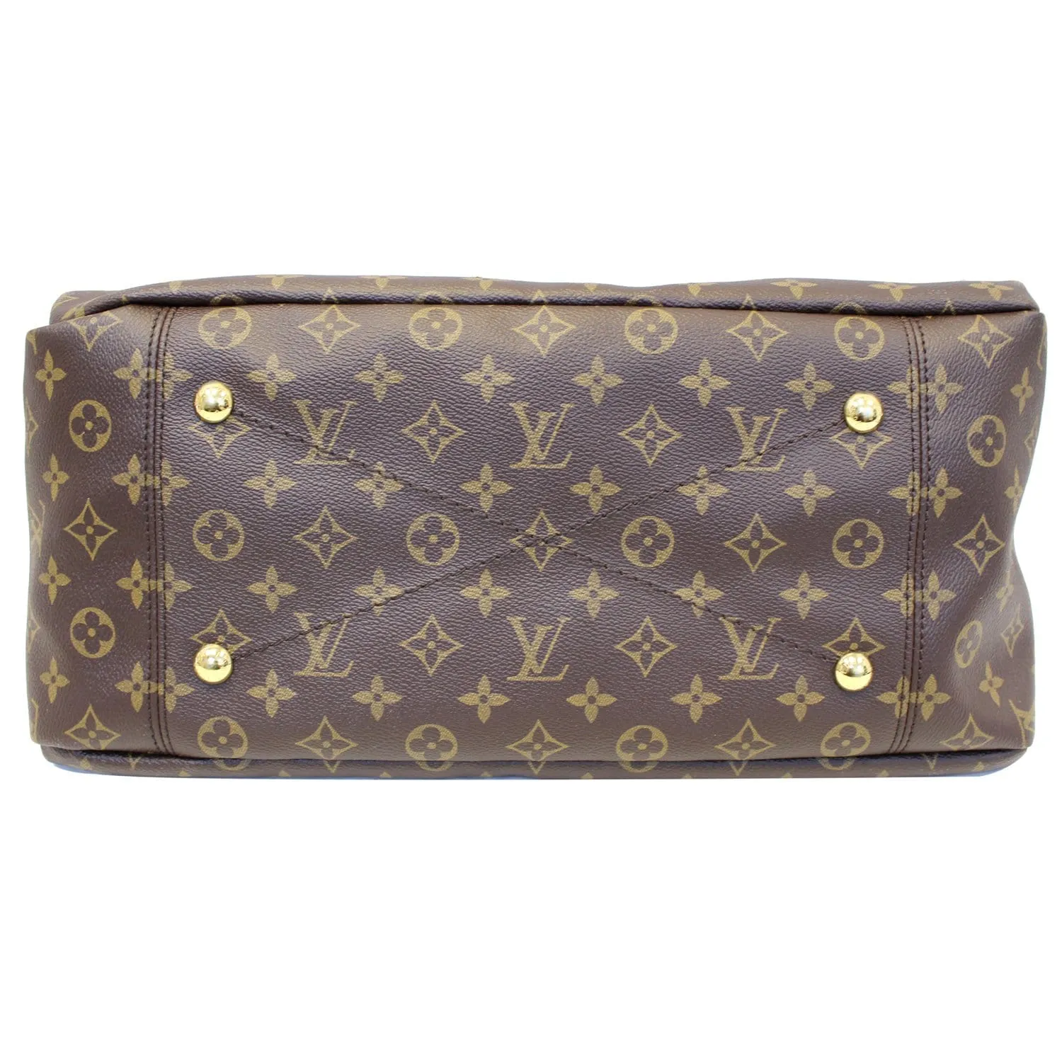 LOUIS VUITTON Artsy MM Monogram Canvas Shoulder Bag Brown