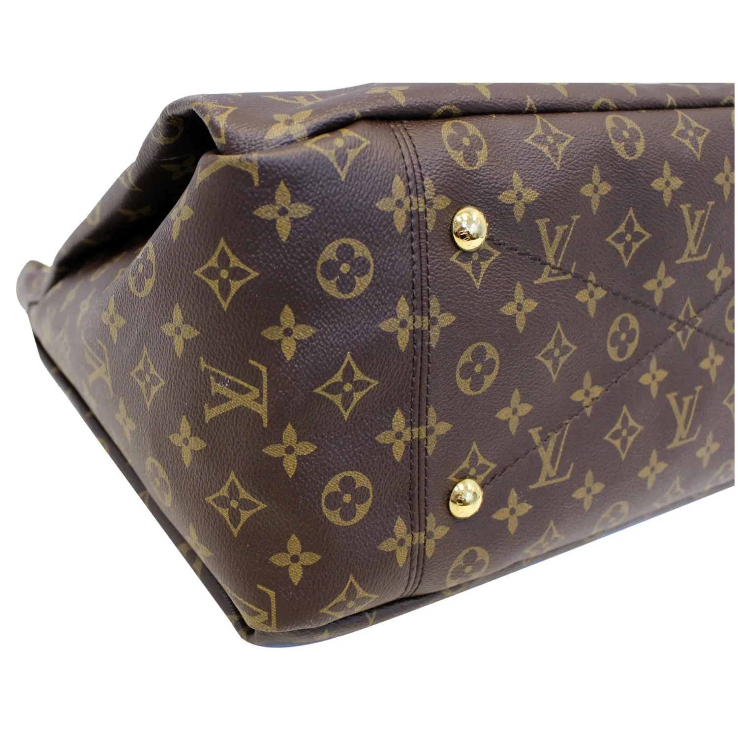LOUIS VUITTON Artsy MM Monogram Canvas Shoulder Bag Brown