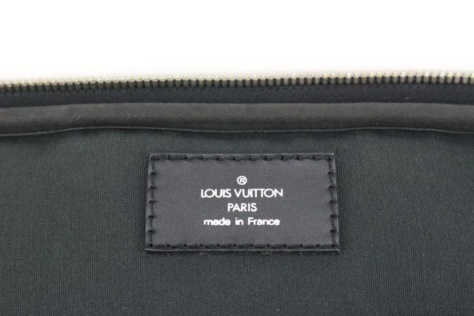Louis Vuitton Black Taiga Leather Tura 2way Crossbody Messenger Travel Bag 56lk429s