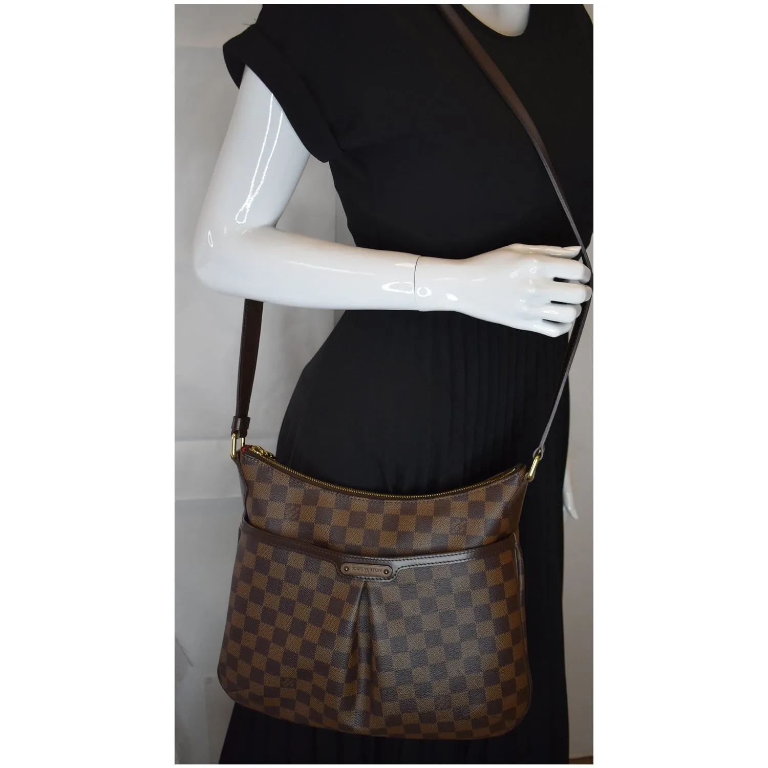LOUIS VUITTON Bloomsbury PM Damier Ebene Shoulder Bag Brown