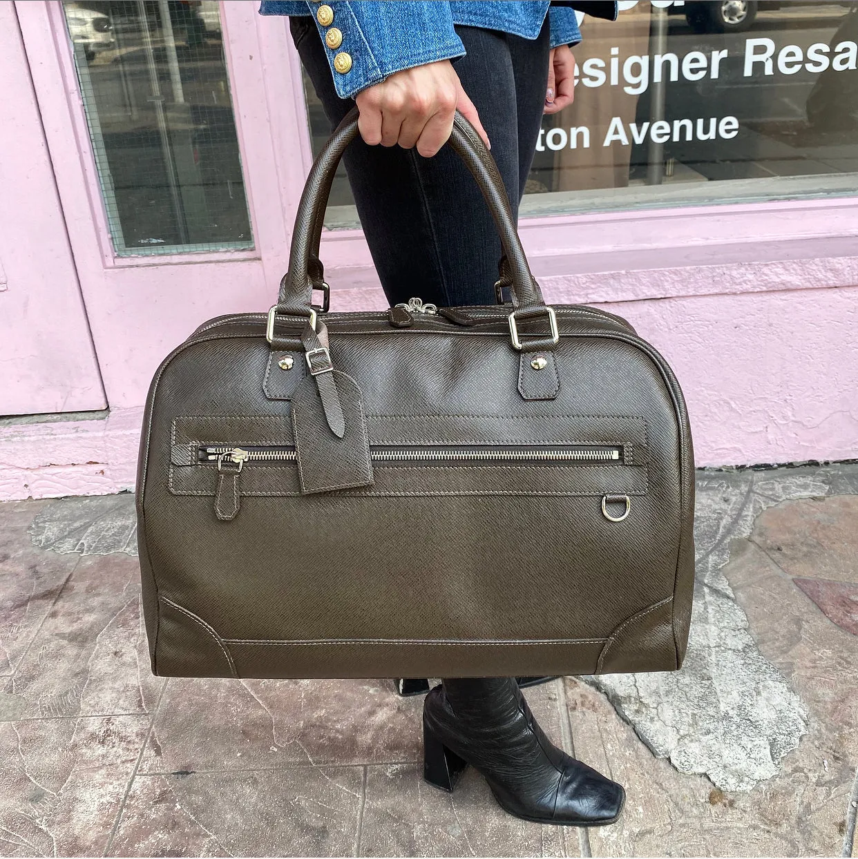 Louis Vuitton Brown Taiga Leather Stanislav Travel Duffle Bag