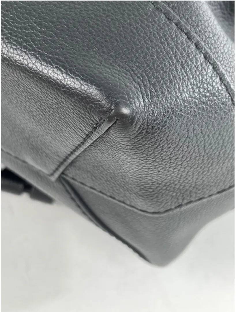 Louis Vuitton Calfskin Leather Lockme MM Backpack in Black