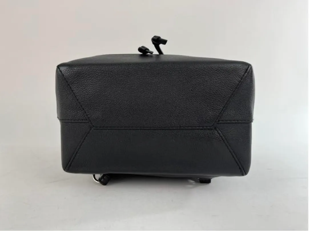 Louis Vuitton Calfskin Leather Lockme MM Backpack in Black