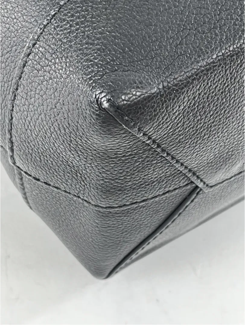 Louis Vuitton Calfskin Leather Lockme MM Backpack in Black