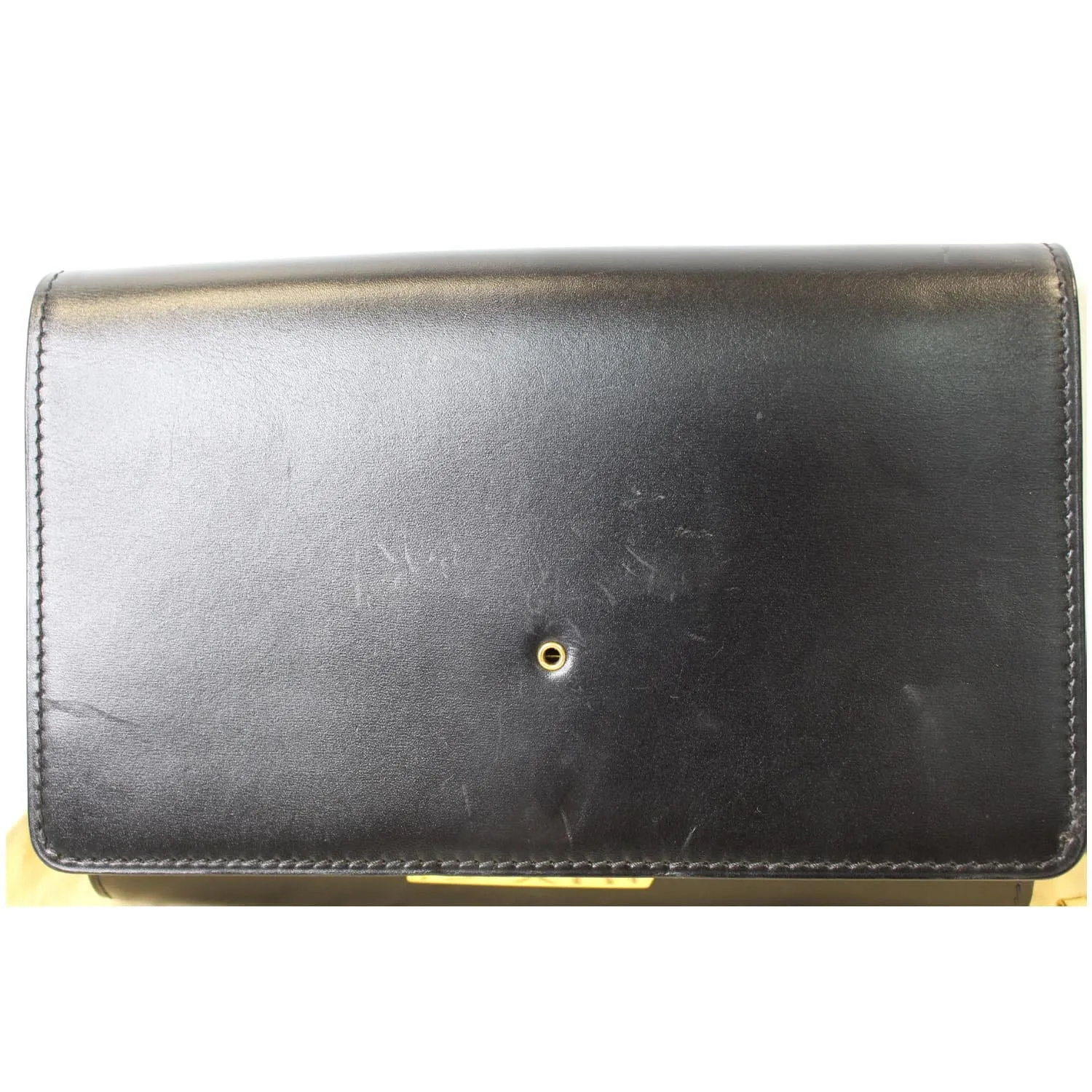 LOUIS VUITTON Chain Louise GM Noir Leather Shoulder Crossbody Bag
