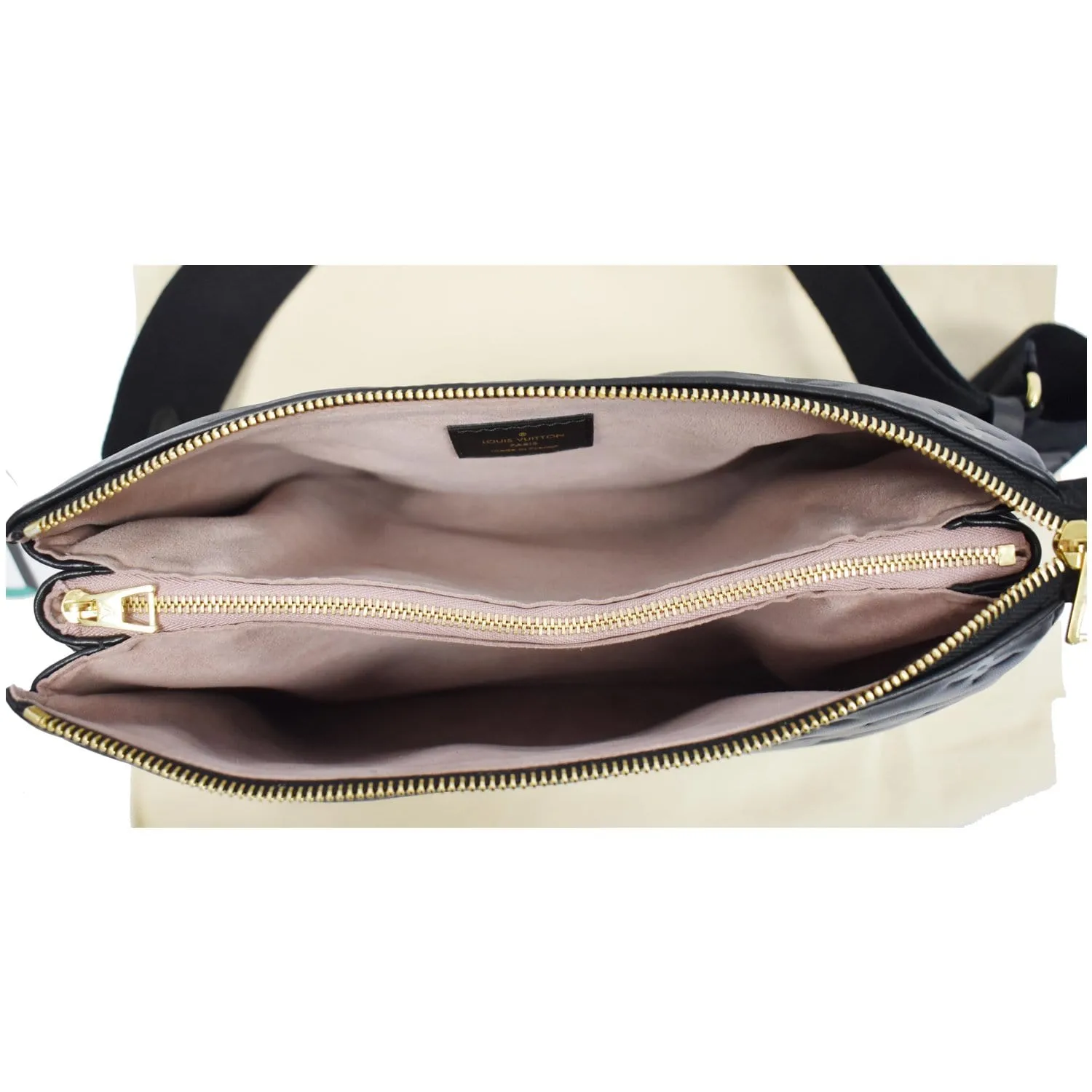LOUIS VUITTON Coussin PM Monogram Embossed Shoulder Bag Black