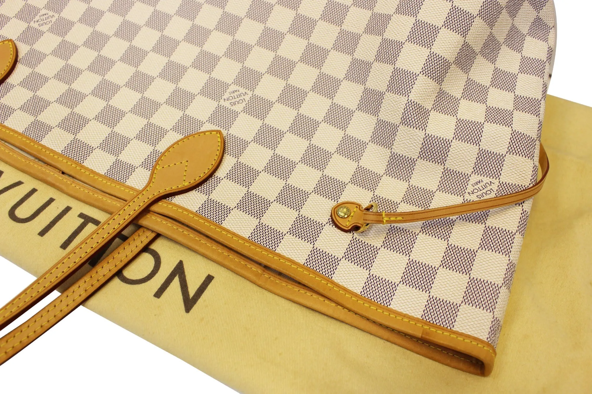 LOUIS VUITTON Damier Azur Neverfull GM Shoulder Bag