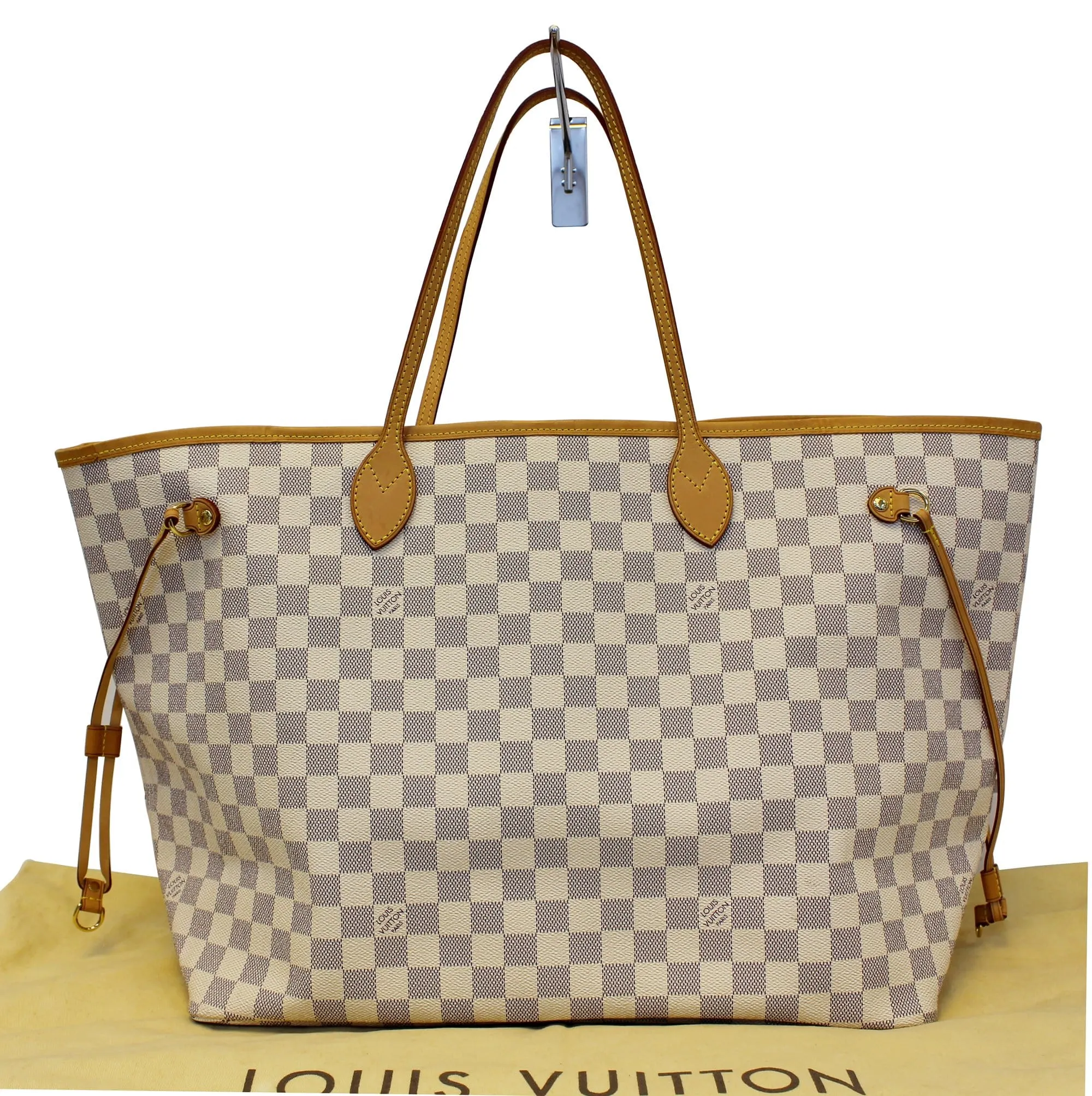 LOUIS VUITTON Damier Azur Neverfull GM Shoulder Bag