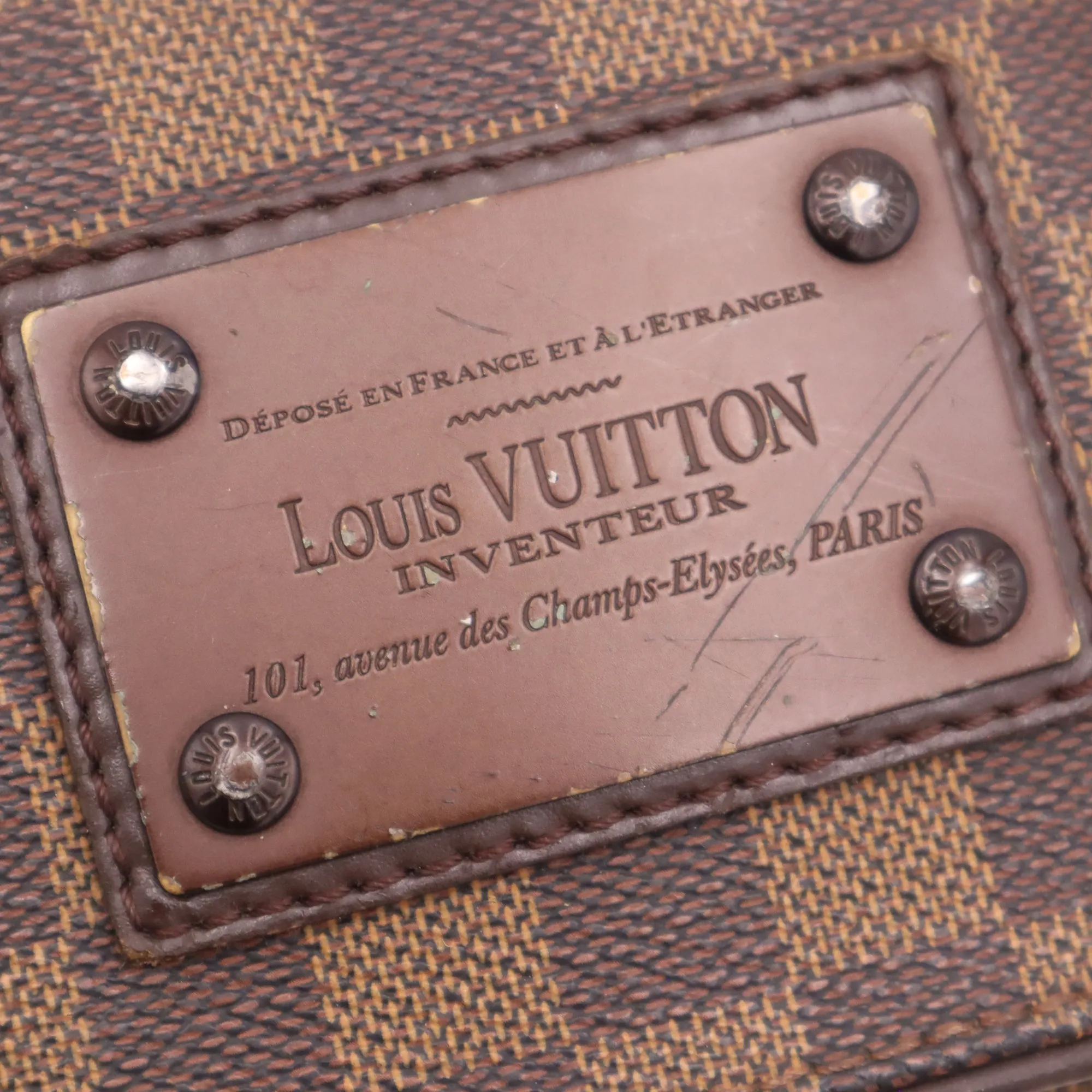 Louis Vuitton Damier Ebene Canvas Brooklyn PM Messenger Bag SR5008